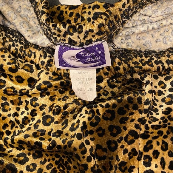 Y2K VELOUR CHEETAH PRINT PANTS - Picture 3 of 5